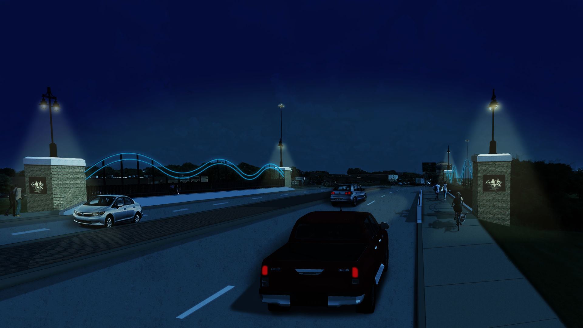 University at Greenhill eastbound night